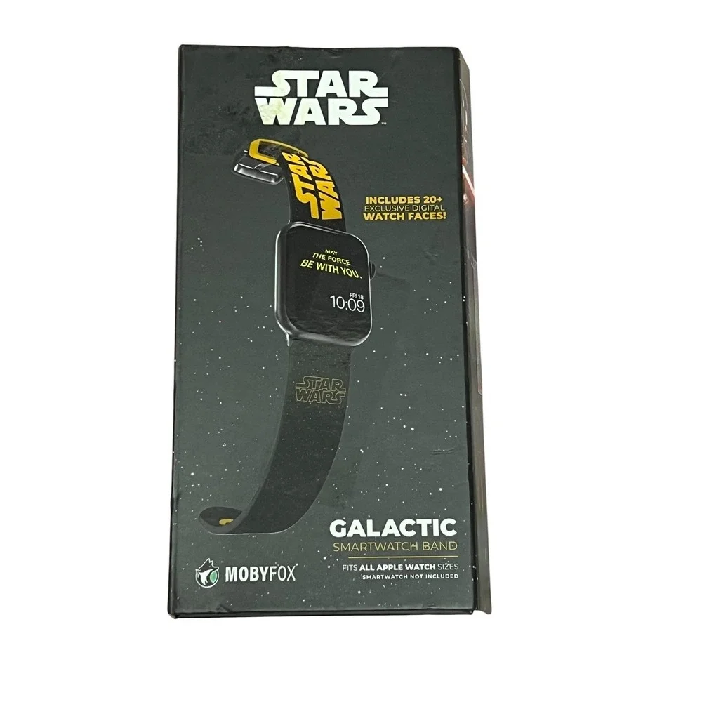 MobyFox Star Wars Galactic Black Silicone Apple Watch Compatible Band Strap‎